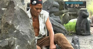 Philippines Rock sculptor benefits from Volcano